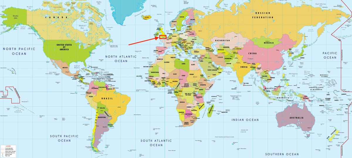 伦敦世界地图