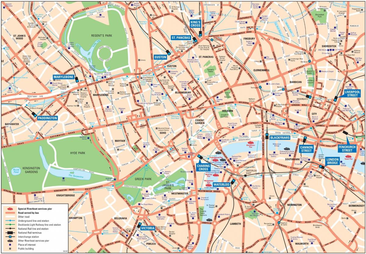 街道的伦敦地图