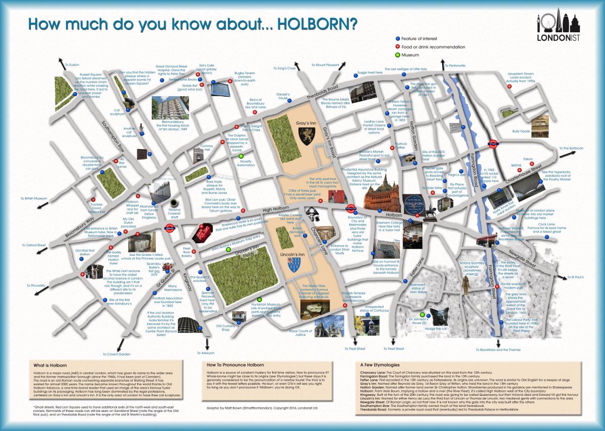 地图的伦敦霍尔本
