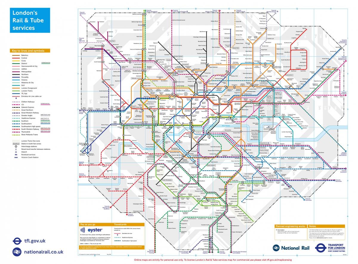 火车伦敦地图