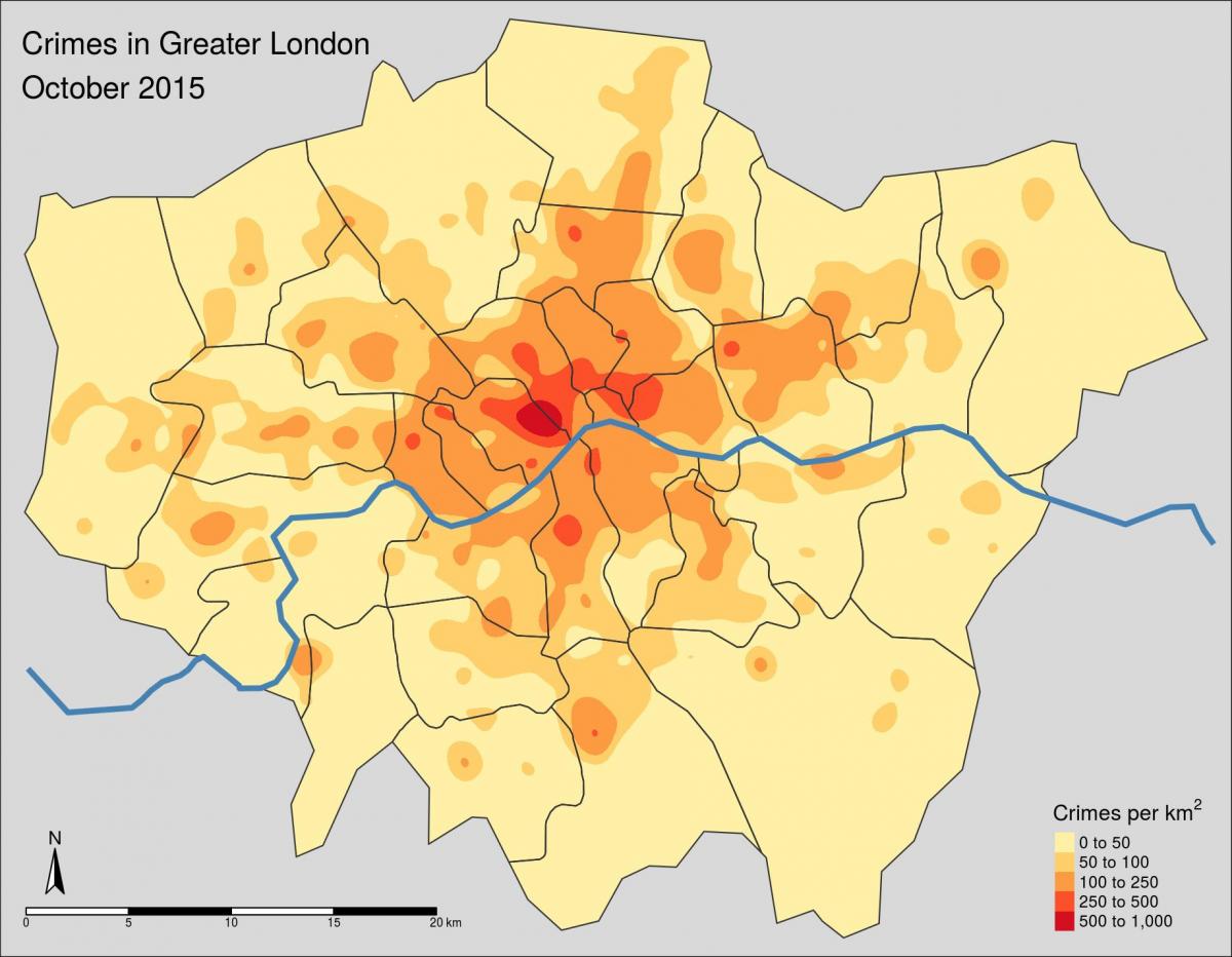 伦敦地图犯罪