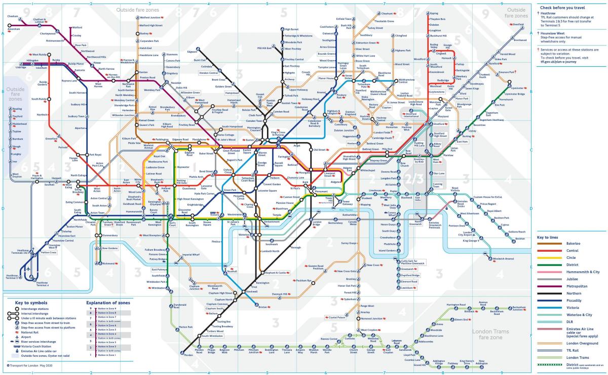 地图的地铁伦敦