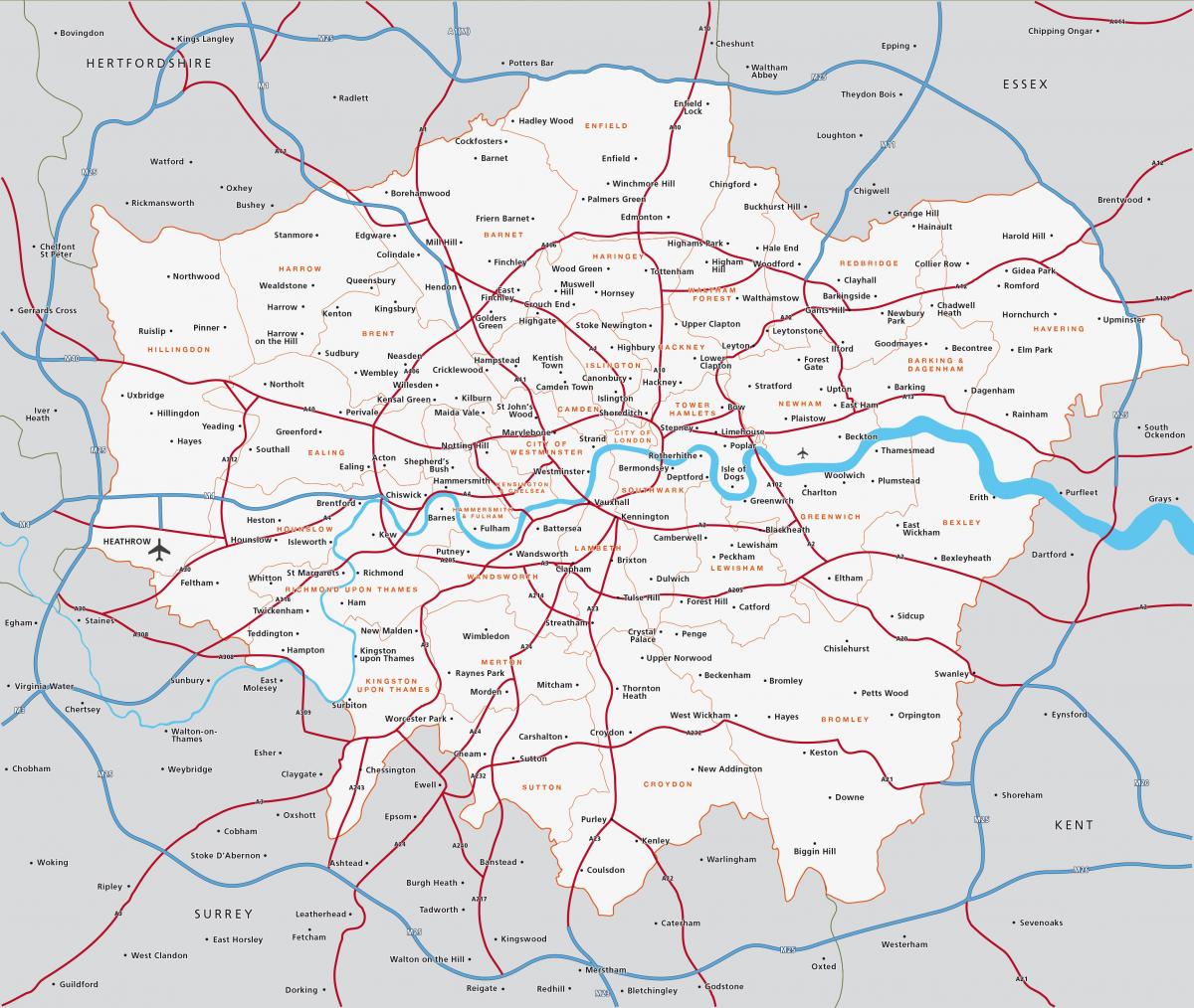 地图上的大伦敦