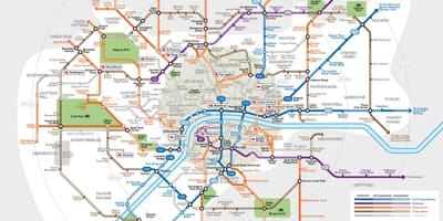 伦敦周期的高速公路的地图