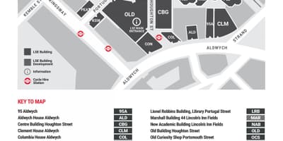 伦敦经济学院的地图