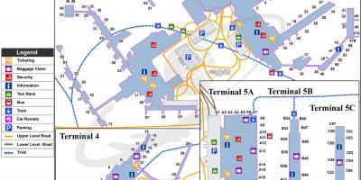 地图的希思罗机场