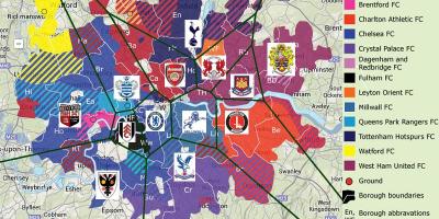 伦敦足球队的地图