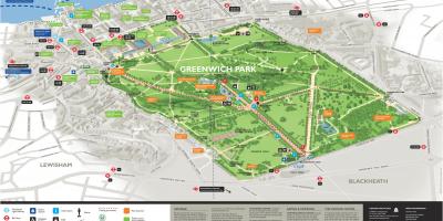 地图的格林威治伦敦公园