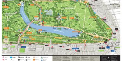 地图的海德公园伦敦